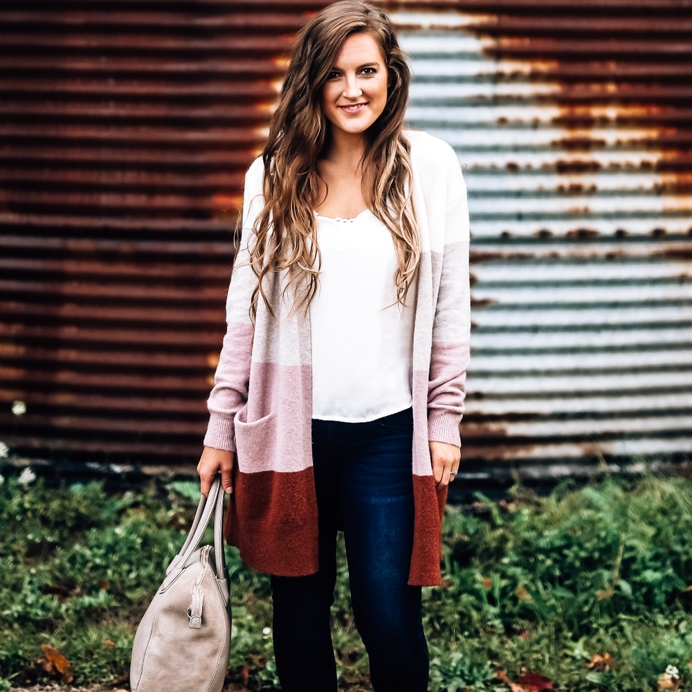Stripe Cardigan Sweater